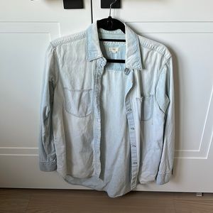Madewell light washed denim button down